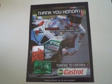 advertising Pubblicità 2002 CASTROL e COLIN EDWARDS/DOUGIE LAMPKIN/FABIEN FORET