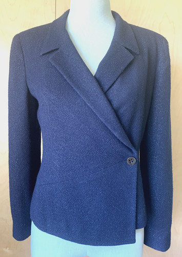 Chanel navy metallic wool - chanel,