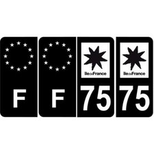 4 Stickers Style Auto Plaque