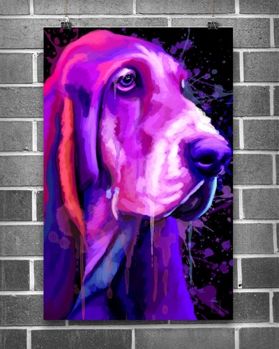 Basset hound watercorlor - watercorlor, dog