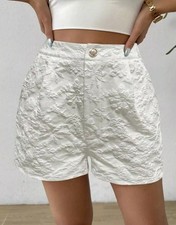 Short Donna Avorio Jacquard