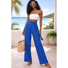 Zara Blue High Rise Tie Waist