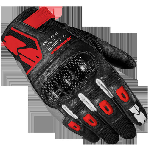 Guanti spidi carbon red - guanti, g-carbon