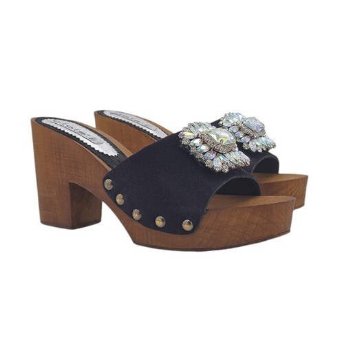 Zoccoli donna pelle con - in,