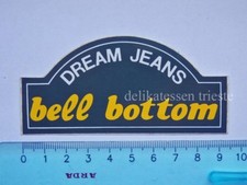 ADESIVO sticker original vintage BELL BOTTOM JEANS denim Ponterosso Trieste  