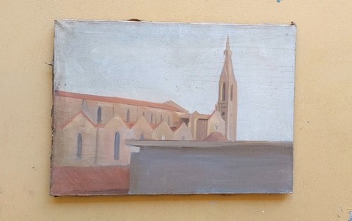 Dipinto olio tela - , firenze