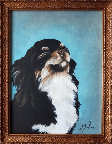 Dipinto olio cane chihuahua - dipinto,