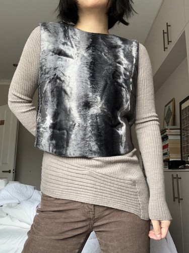 Gilet velluto grigio - gilet, in