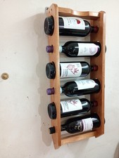 CANTINETTA IN LEGNO CANTINA PORTABOTTIGLIE VINO ESPOSITORE NOCE CHIARO-ROVERE