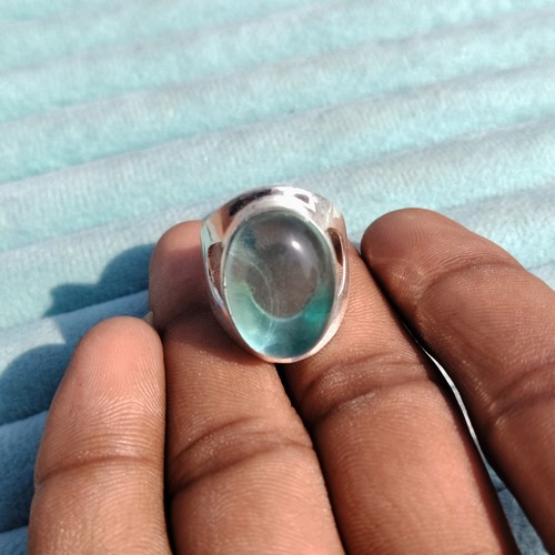 Anello acquamarina naturale