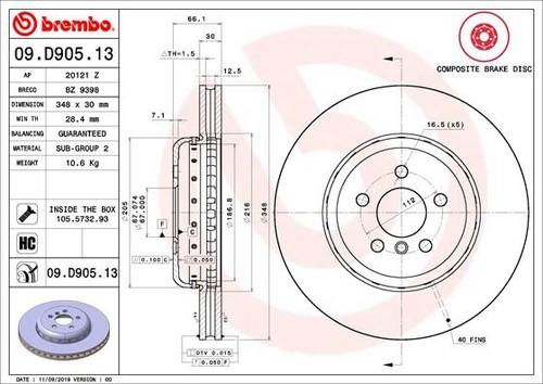 Disco freno brembo - disco,
