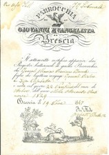 Certificato BRESCIA 1847