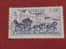 1969 Italia Repubblica 11ª Giornata del Francobollo Diligenza L. 25 n 1115 used