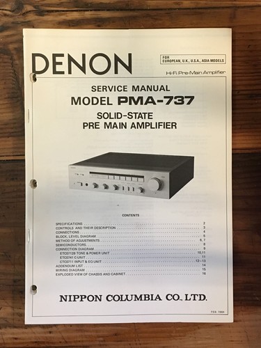 Denon pma 737 amplificatore - denon,