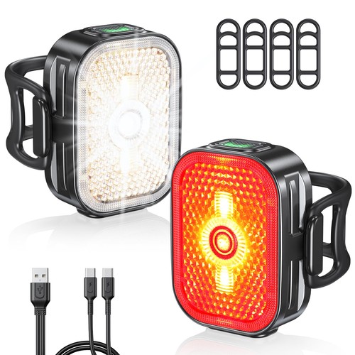Eoiwuy luci bicicletta led - luci, 2
