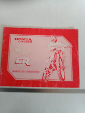manuel conducteur manual manuale uso manutenzione originale 1987 Honda Cr 125 r