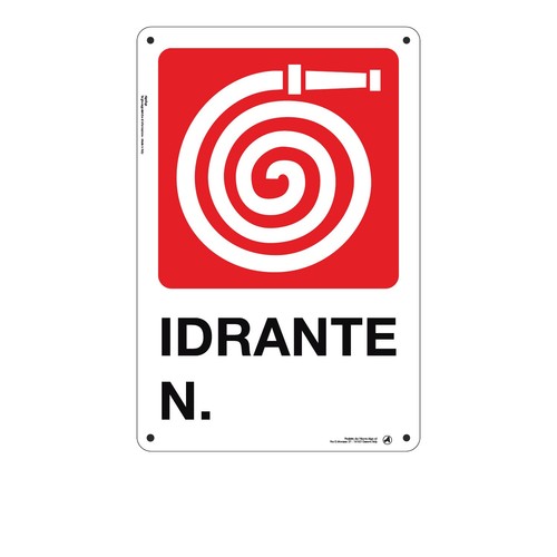Cartello alluminio idrante - cartello,