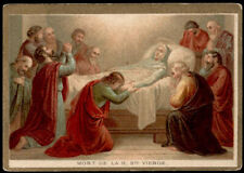 santino cromo-holy card vita di gesu' MORTE DELLA VERGINE MARIA