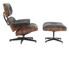 POLTRONA LOUNGE CHAIR + POUF CHARLES EAMES MADE IN ITALY TANTI COLORI DI PELLE