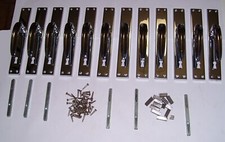 MANIGLIE PER PORTE INTERNE, 6 coppie complete NUOVE mai usate, VINTAGE (B10)