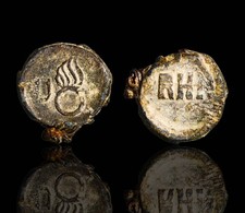 Certificato Autentico Antichità Romano Bronzo Gladiatorio Ammissione Tessere COA