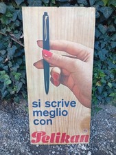 Pelikan Pubblicitario cartonato  insegna tabella  anni 1920-30