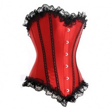 Tafeta Corsetto Con Pizzo E