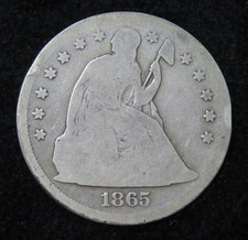 Dollaro Liberty 1865 seduto *