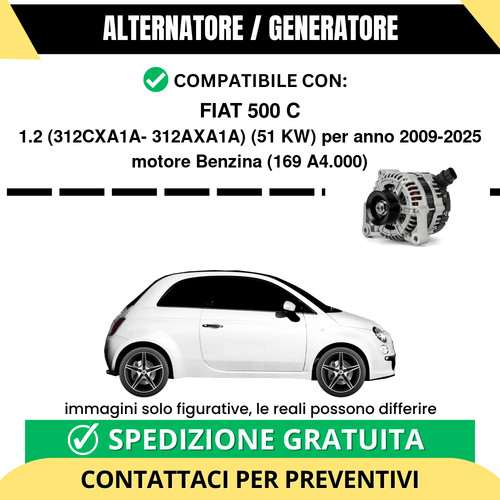 Alternatore fiat 500 2 - 500, 51