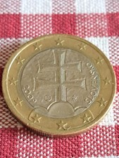 MONETA 2 EURO 2009 SLOVENIA doppia croce rara circolata ma buone condizioni