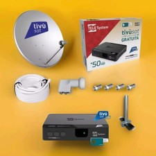 KIT SATELLITARE HD TIVÙSAT + DECODER + PARABOLA 80CM + LNB + 20 MT CAVO + SUPP