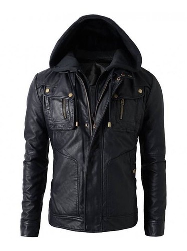 Giacca pelle nera con