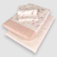Lenzuola matrimoniali completo in flanella Gabel LEA fiorellini rosa