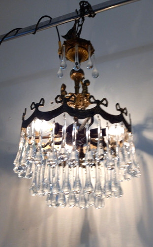 Lampadario epoca ottone - lampadario,