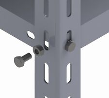 Scaffale a Ripiani con Rinforzo,in Acciaio GRIGIO ,COMPONIBILE  Varie Dimensioni