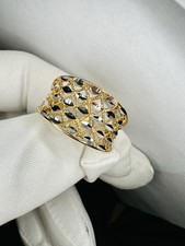 Anello Fascia Bicolore Oro