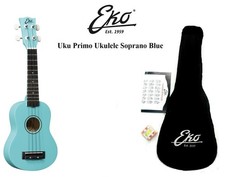Eko Primo Ukulele Blu Ukulele Soprano + accordatore + corde ricambio + custodia