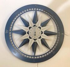 ARTI E MESTIERI – OROLOGIO DA PARETE MOD. BUSSOLA GRANDE - LAMIERA AZZURRO