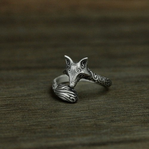 Anello volpe argento - volpe, |