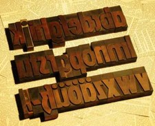 Alfabeto A-Z tipografia