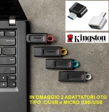 PENDRIVE KINGSTON USB 3.2 DATATRAVELER EXODIA 64 GB + ADATTATORI MICRO E TIPO C