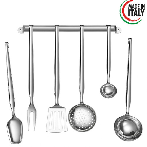 Set mestoli cucina acciaio - mestoli,
