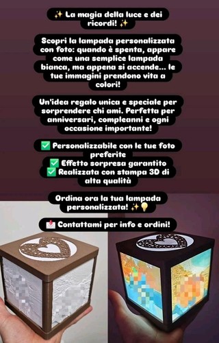 Lampada con foto - lampada,