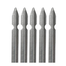 KIT 5 PZ PALI PALETTI A T FERRO ZINCATO P PER RECINZIONE RETE METALLICA