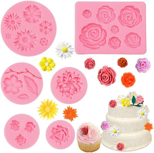 Stampi fiori silicone - 3d,