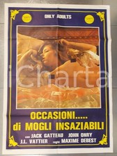 1980 ca OCCASIONI DI MOGLI INSAZIABILI Film EROTICO Porno *Manifesto 100x140