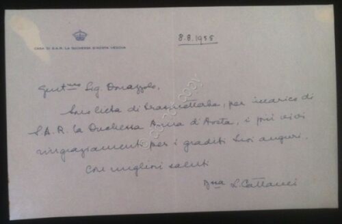 Autografo casa savoia - autografo,