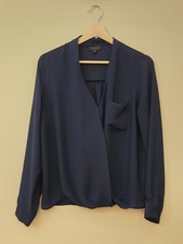 Camicia top TOPSHOP blu navy