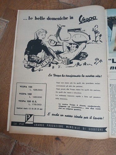 Pubblicita vespa piaggio anno - piaggio,