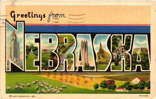 Block big letter postcard - letter,